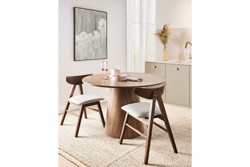 Sett med 2 spisestuestoler Lacota - Brun, grå - Møbler - Stoler & lenestoler - Spisestuestoler & kjøkkenstoler