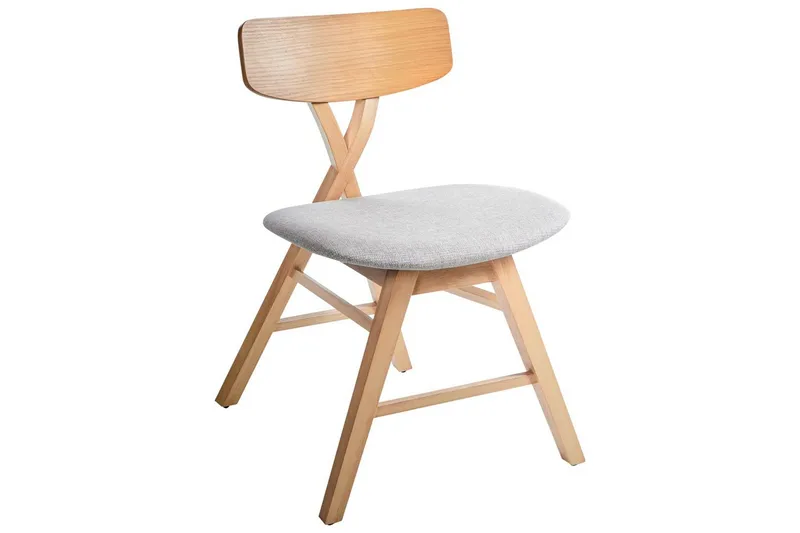 Sett med 2 spisestuestoler Leland - Brun, grå - Møbler - Stoler & lenestoler - Spisestuestoler & kjøkkenstoler