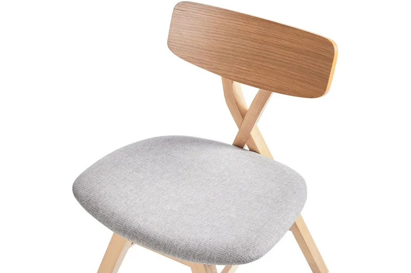 Sett med 2 spisestuestoler Leland - Brun, grå - Møbler - Stoler & lenestoler - Spisestuestoler & kjøkkenstoler