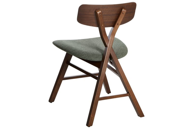 Sett med 2 spisestuestoler Leland - Brun, Grønn - Møbler - Stoler & lenestoler - Spisestuestoler & kjøkkenstoler