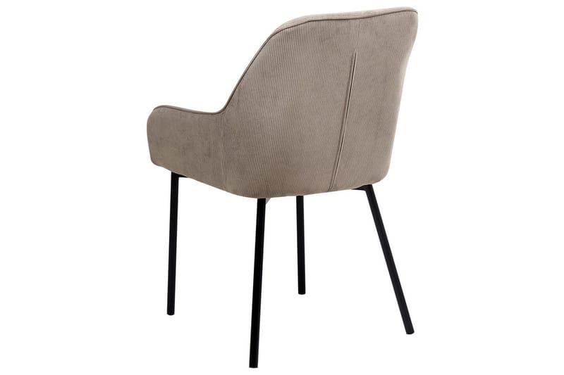 Sett med 2 spisestuestoler Loverna - Beige, svart/Manchesterstoff - Møbler - Stoler & lenestoler - Spisestuestoler & kjøkkenstoler