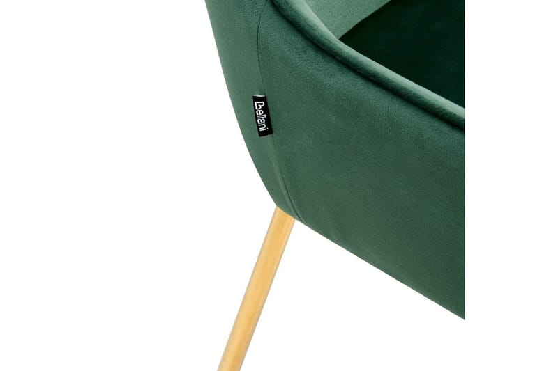 Sett med 2 spisestuestoler Loverna - Grønn, gull/Fløyel, Grønt, gull/fløyel, Grønn, gull/fløyel - Møbler - Stoler & lenestoler - Spisestuestoler & kjøkkenstoler