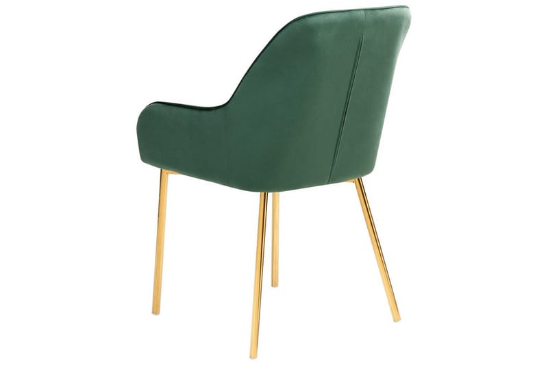 Sett med 2 spisestuestoler Loverna - Grønn, gull/Fløyel, Grønt, gull/fløyel, Grønn, gull/fløyel - Møbler - Stoler & lenestoler - Spisestuestoler & kjøkkenstoler