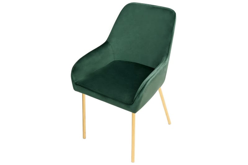 Sett med 2 spisestuestoler Loverna - Grønn, gull/Fløyel, Grønt, gull/fløyel, Grønn, gull/fløyel - Møbler - Stoler & lenestoler - Spisestuestoler & kjøkkenstoler