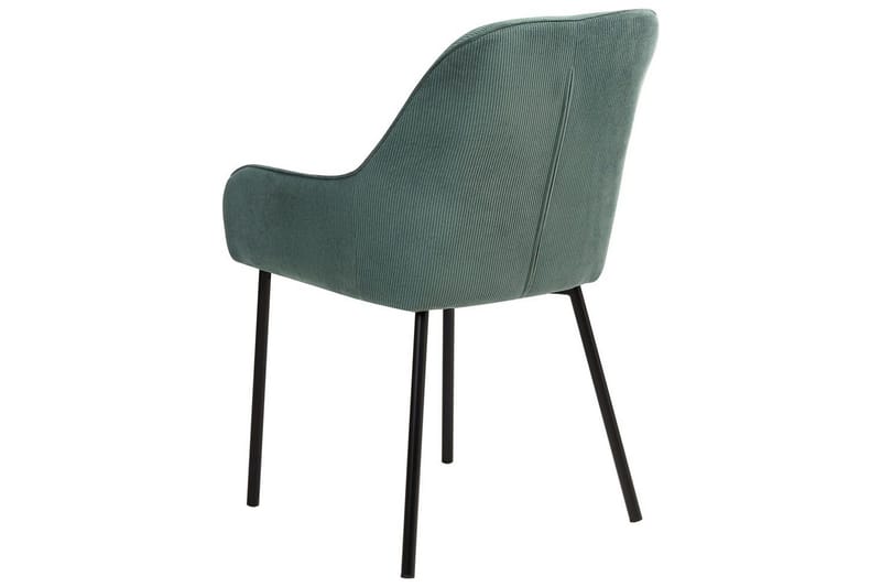 Sett med 2 spisestuestoler Loverna - Grønn, Svart/Manchesterstoff, Grønn, svart/Manchesterstoff, Grønn, Svart/Manchestertøy - Møbler - Stoler & lenestoler - Spisestuestoler & kjøkkenstoler