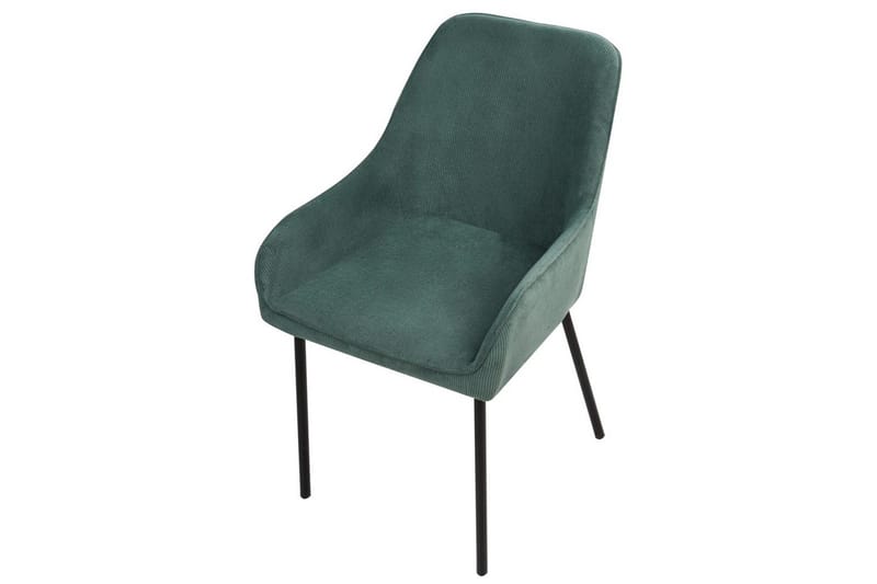 Sett med 2 spisestuestoler Loverna - Grønn, Svart/Manchesterstoff, Grønn, svart/Manchesterstoff, Grønn, Svart/Manchestertøy - Møbler - Stoler & lenestoler - Spisestuestoler & kjøkkenstoler
