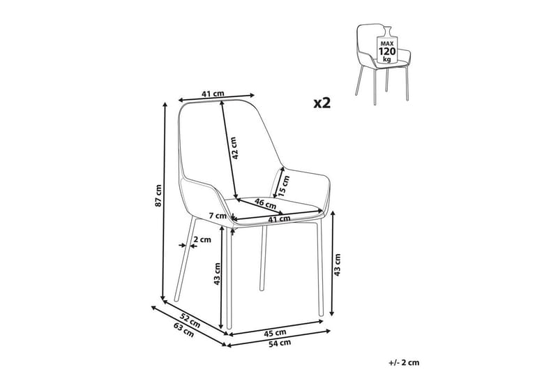 Sett med 2 spisestuestoler Loverna - Grønn, Svart/Manchesterstoff, Grønn, svart/Manchesterstoff, Grønn, Svart/Manchestertøy - Møbler - Stoler & lenestoler - Spisestuestoler & kjøkkenstoler
