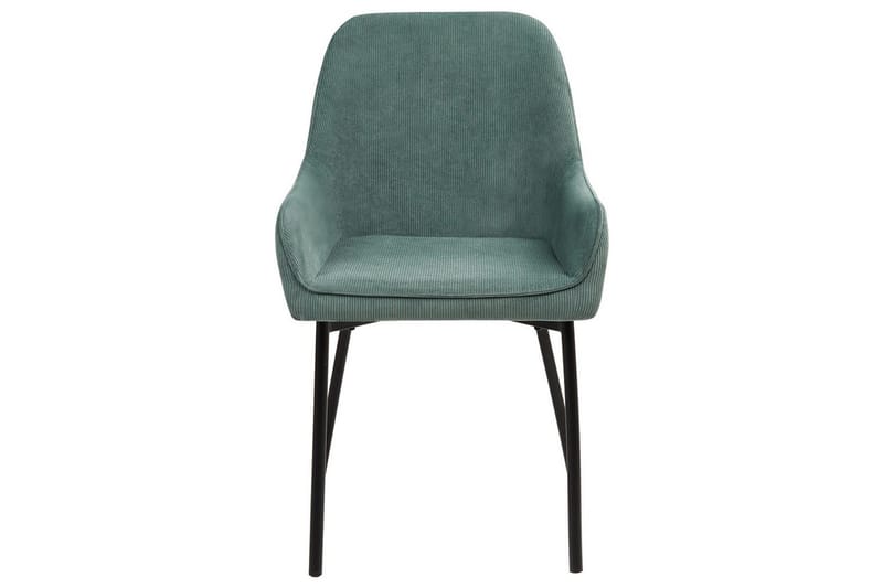 Sett med 2 spisestuestoler Loverna - Grønn, Svart/Manchesterstoff, Grønn, svart/Manchesterstoff, Grønn, Svart/Manchestertøy - Møbler - Stoler & lenestoler - Spisestuestoler & kjøkkenstoler