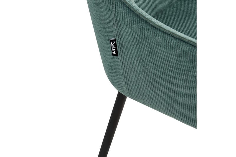 Sett med 2 spisestuestoler Loverna - Grønn, Svart/Manchesterstoff, Grønn, svart/Manchesterstoff, Grønn, Svart/Manchestertøy - Møbler - Stoler & lenestoler - Spisestuestoler & kjøkkenstoler