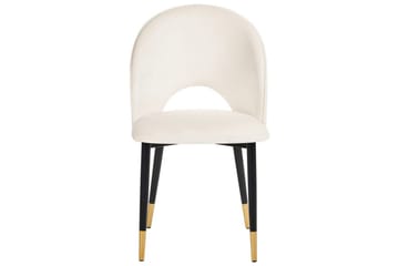 Sett med 2 spisestuestoler Magalia - Beige, svart, gull - Møbler - Stoler & lenestoler - Spisestuestoler & kjøkkenstoler
