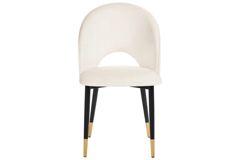 Sett med 2 spisestuestoler Magalia - Beige, svart, gull - Møbler - Stoler & lenestoler - Spisestuestoler & kjøkkenstoler