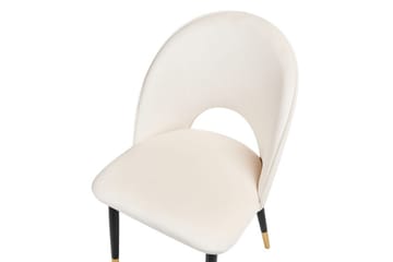 Sett med 2 spisestuestoler Magalia - Beige, svart, gull - Møbler - Stoler & lenestoler - Spisestuestoler & kjøkkenstoler
