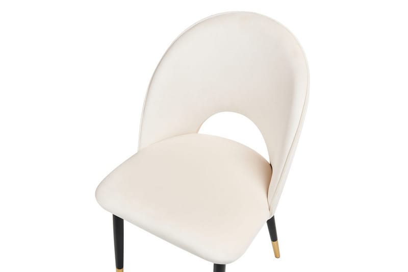Sett med 2 spisestuestoler Magalia - Beige, svart, gull - Møbler - Stoler & lenestoler - Spisestuestoler & kjøkkenstoler