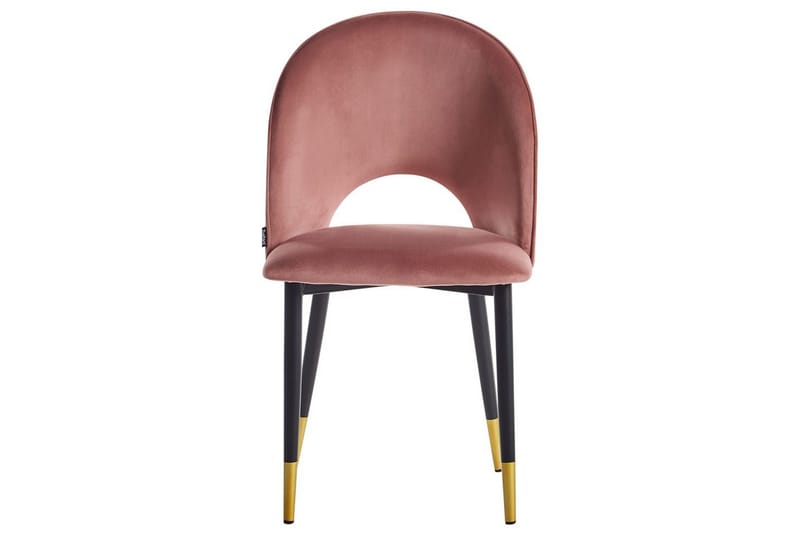 Sett med 2 spisestuestoler Magalia - Rosa, Svart, Gull - Møbler - Stoler & lenestoler - Spisestuestoler & kjøkkenstoler