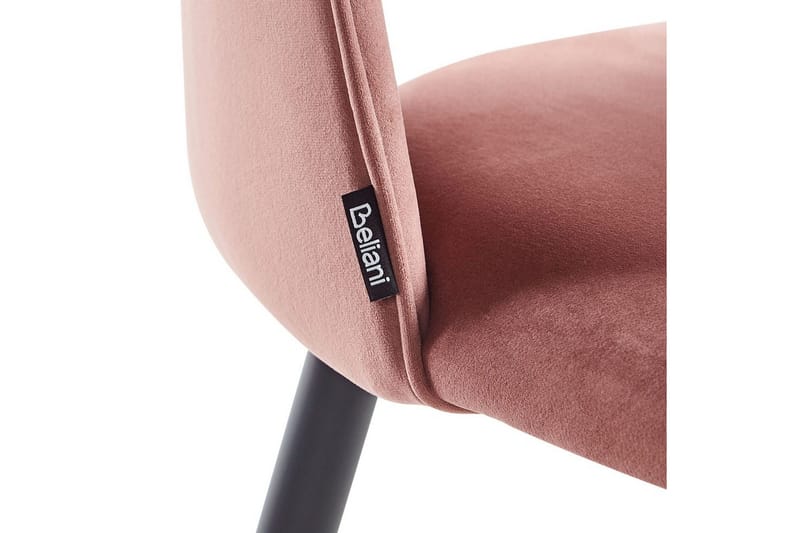 Sett med 2 spisestuestoler Magalia - Rosa, Svart, Gull - Møbler - Stoler & lenestoler - Spisestuestoler & kjøkkenstoler