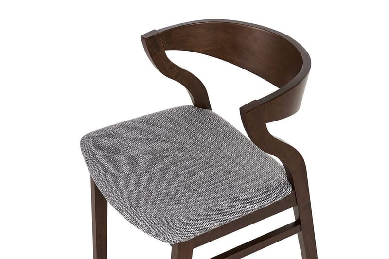 Sett med 2 spisestuestoler Maroa - Grå, mørkt tre - Møbler - Stoler & lenestoler - Spisestuestoler & kjøkkenstoler