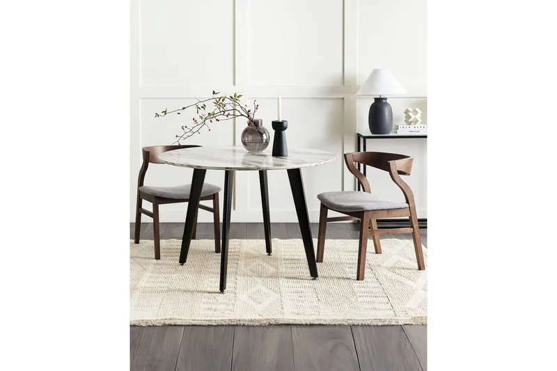 Sett med 2 spisestuestoler Maroa - Grå, mørkt tre - Møbler - Stoler & lenestoler - Spisestuestoler & kjøkkenstoler