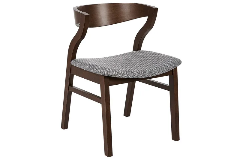 Sett med 2 spisestuestoler Maroa - Grå, mørkt tre - Møbler - Stoler & lenestoler - Spisestuestoler & kjøkkenstoler