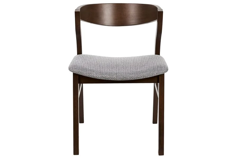 Sett med 2 spisestuestoler Maroa - Grå, mørkt tre - Møbler - Stoler & lenestoler - Spisestuestoler & kjøkkenstoler