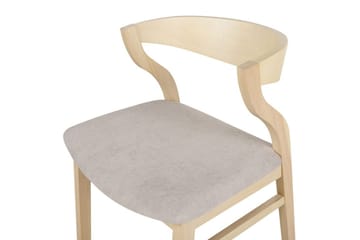 Sett med 2 spisestuestoler Maroa - Lyst tre, beige - Møbler - Stoler & lenestoler - Spisestuestoler & kjøkkenstoler