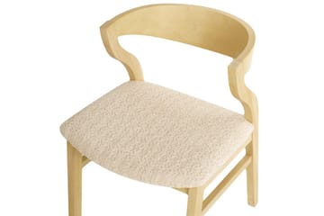Sett med 2 spisestuestoler Maroa - Lyst tre, lys beige, Lyst tre, Lys beige - Møbler - Stoler & lenestoler - Spisestuestoler & kjøkkenstoler