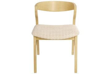 Sett med 2 spisestuestoler Maroa - Lyst tre, lys beige, Lyst tre, Lys beige - Møbler - Stoler & lenestoler - Spisestuestoler & kjøkkenstoler