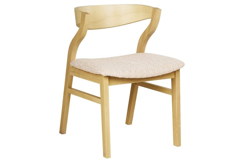 Sett med 2 spisestuestoler Maroa - Lyst tre, lys beige, Lyst tre, Lys beige - Møbler - Stoler & lenestoler - Spisestuestoler & kjøkkenstoler