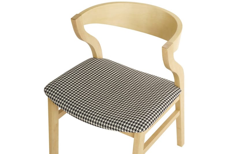 Sett med 2 spisestuestoler Maroa - Lyst tre, svart, hvit - Møbler - Stoler & lenestoler - Spisestuestoler & kjøkkenstoler