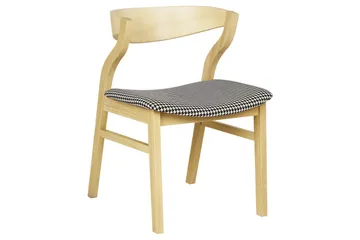 Sett med 2 spisestuestoler Maroa - Lyst tre, svart, hvit - Møbler - Stoler & lenestoler - Spisestuestoler & kjøkkenstoler