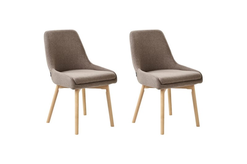 Sett med 2 spisestuestoler Melfort, Brun, lyst tre