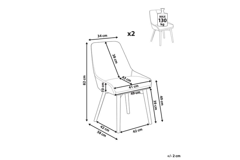 Sett med 2 spisestuestoler Melfort - Grønt, lyst treverk - Møbler - Stoler & lenestoler - Spisestuestoler & kjøkkenstoler