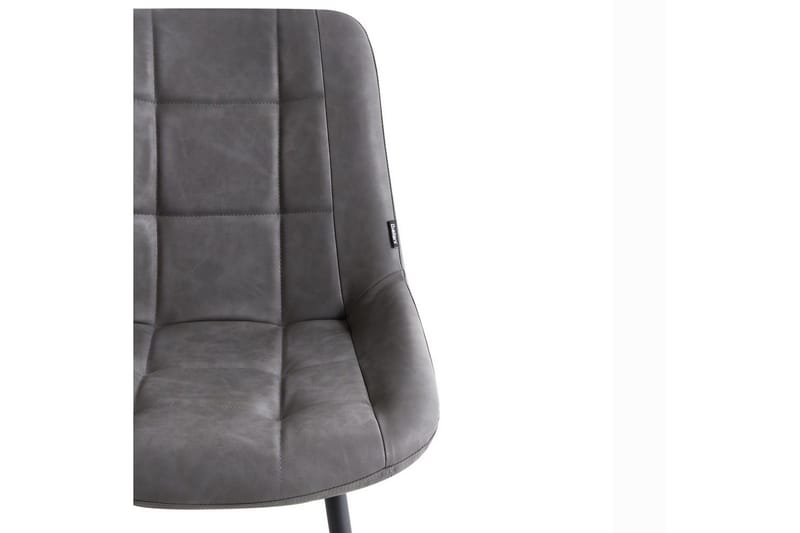 Sett med 2 spisestuestoler Melrose - Grå, svart - Møbler - Stoler & lenestoler - Spisestuestoler & kjøkkenstoler