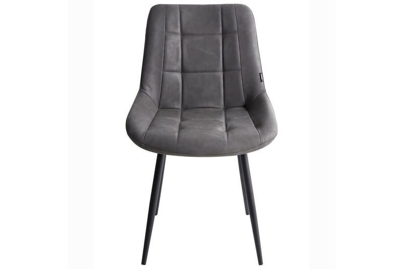 Sett med 2 spisestuestoler Melrose - Grå, svart - Møbler - Stoler & lenestoler - Spisestuestoler & kjøkkenstoler