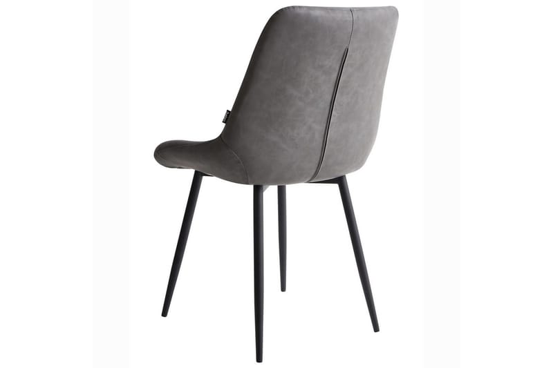 Sett med 2 spisestuestoler Melrose - Grå, svart - Møbler - Stoler & lenestoler - Spisestuestoler & kjøkkenstoler
