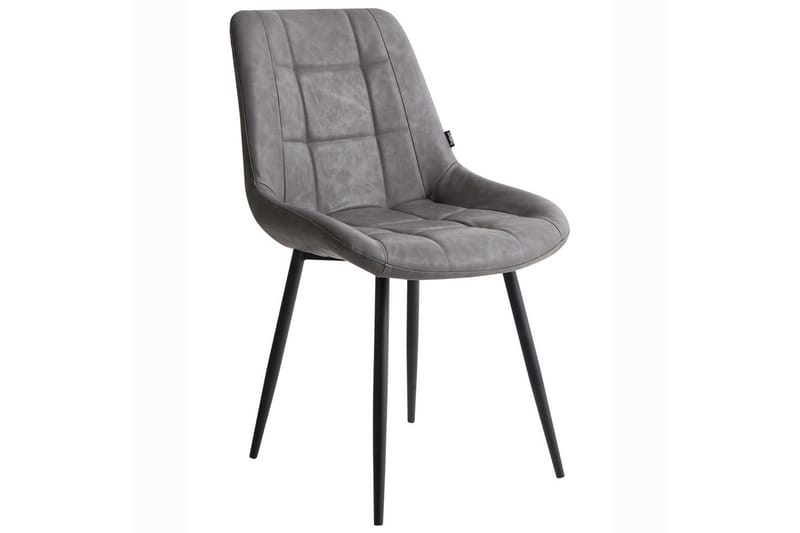 Sett med 2 spisestuestoler Melrose - Grå, svart - Møbler - Stoler & lenestoler - Spisestuestoler & kjøkkenstoler
