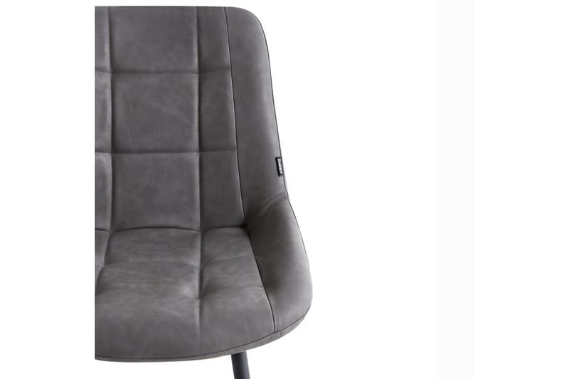 Sett med 2 spisestuestoler Melrose - Grå, svart - Møbler - Stoler & lenestoler - Spisestuestoler & kjøkkenstoler