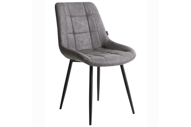 Sett med 2 spisestuestoler Melrose - Grå, svart - Møbler - Stoler & lenestoler - Spisestuestoler & kjøkkenstoler