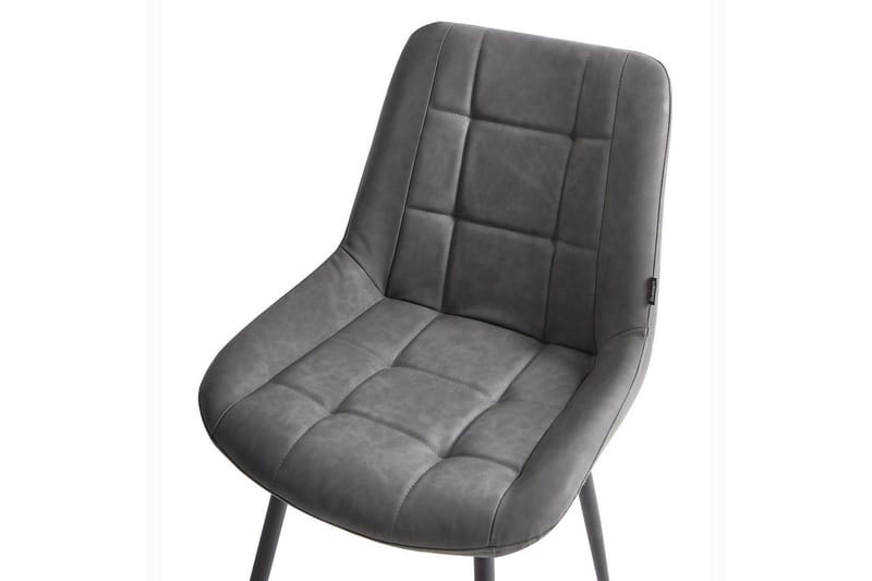 Sett med 2 spisestuestoler Melrose - Grå, svart - Møbler - Stoler & lenestoler - Spisestuestoler & kjøkkenstoler