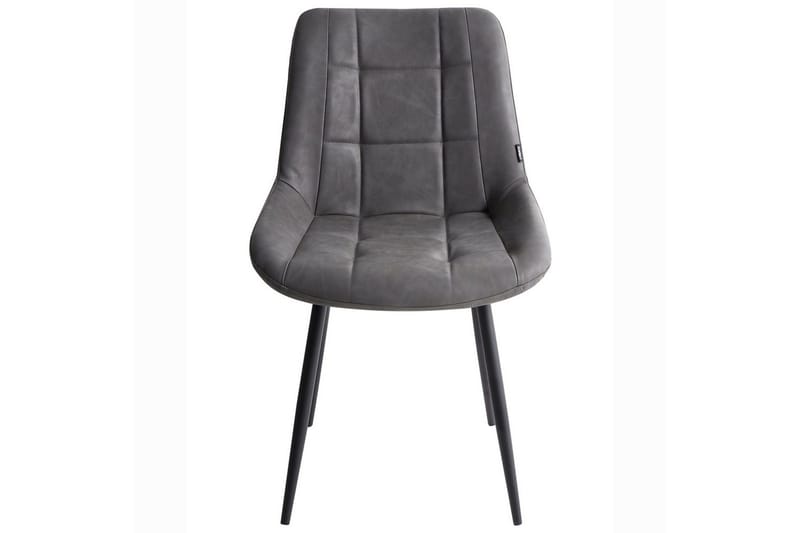 Sett med 2 spisestuestoler Melrose - Grå, svart - Møbler - Stoler & lenestoler - Spisestuestoler & kjøkkenstoler