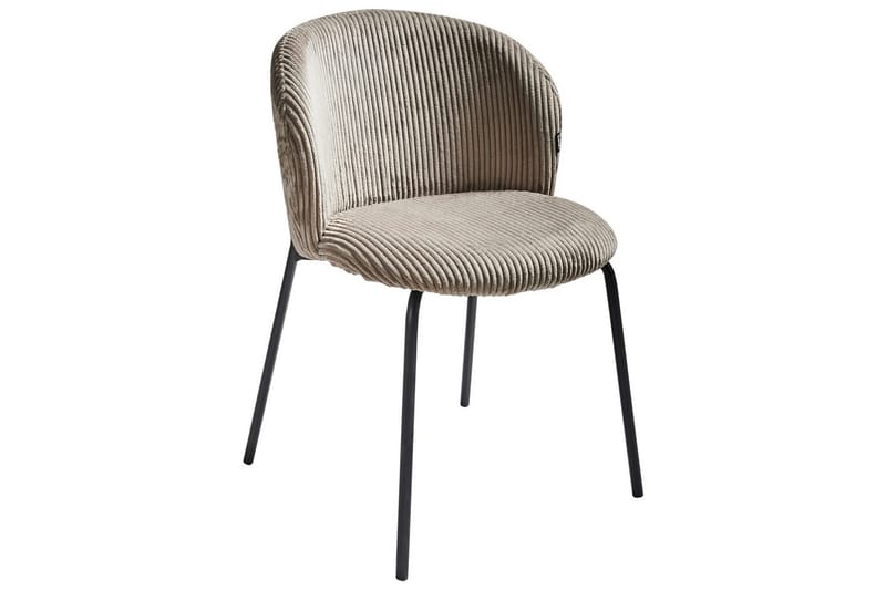 Sett med 2 spisestuestoler Miles - Beige, svart - Møbler - Stoler & lenestoler - Spisestuestoler & kjøkkenstoler