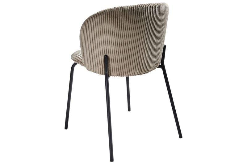 Sett med 2 spisestuestoler Miles - Beige, svart - Møbler - Stoler & lenestoler - Spisestuestoler & kjøkkenstoler