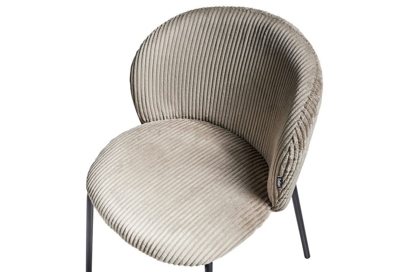 Sett med 2 spisestuestoler Miles - Beige, svart - Møbler - Stoler & lenestoler - Spisestuestoler & kjøkkenstoler