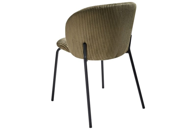 Sett med 2 spisestuestoler Miles - Grønn, svart - Møbler - Stoler & lenestoler - Spisestuestoler & kjøkkenstoler
