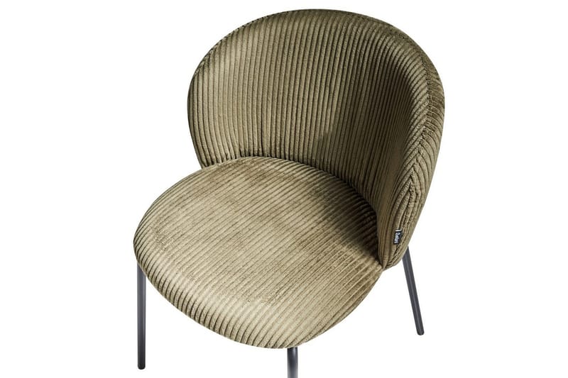 Sett med 2 spisestuestoler Miles - Grønn, svart - Møbler - Stoler & lenestoler - Spisestuestoler & kjøkkenstoler