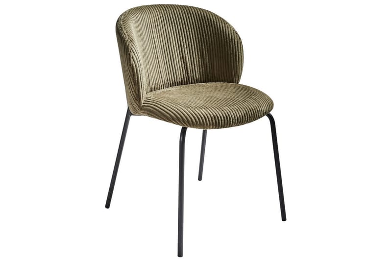 Sett med 2 spisestuestoler Miles - Grønn, svart - Møbler - Stoler & lenestoler - Spisestuestoler & kjøkkenstoler
