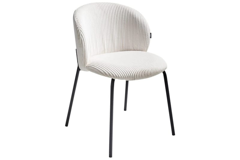 Sett med 2 spisestuestoler Miles - Hvit, Svart - Møbler - Stoler & lenestoler - Spisestuestoler & kjøkkenstoler