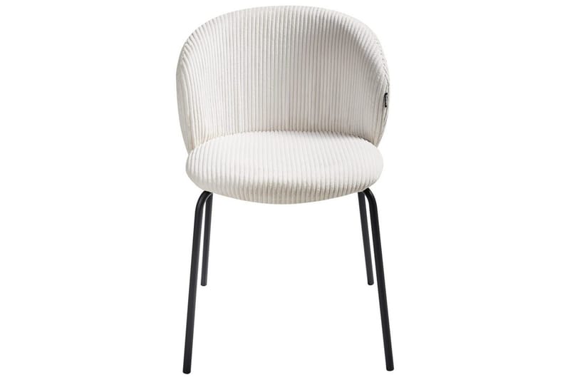 Sett med 2 spisestuestoler Miles - Hvit, Svart - Møbler - Stoler & lenestoler - Spisestuestoler & kjøkkenstoler