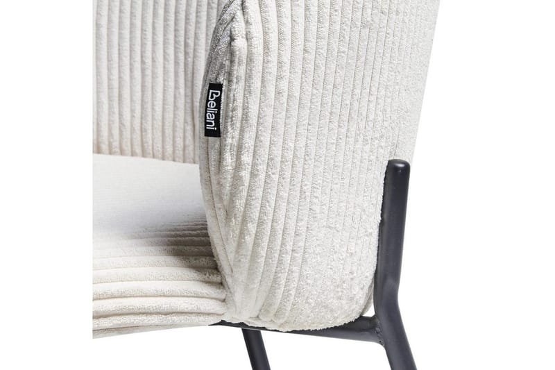 Sett med 2 spisestuestoler Miles - Hvit, Svart - Møbler - Stoler & lenestoler - Spisestuestoler & kjøkkenstoler