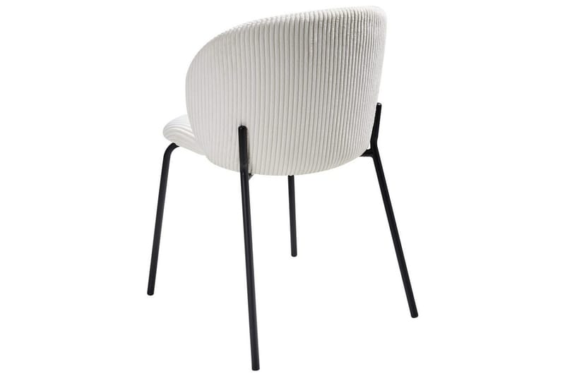 Sett med 2 spisestuestoler Miles - Hvit, Svart - Møbler - Stoler & lenestoler - Spisestuestoler & kjøkkenstoler