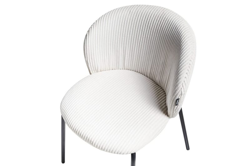 Sett med 2 spisestuestoler Miles - Hvit, Svart - Møbler - Stoler & lenestoler - Spisestuestoler & kjøkkenstoler